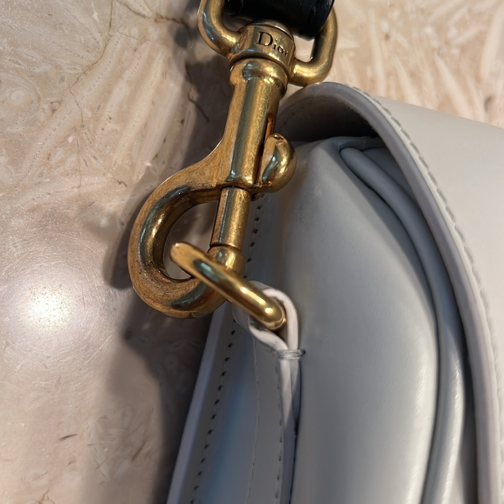 Dior White Leather Crossbody Bag with Gold Hardware - Picture 5 of 16